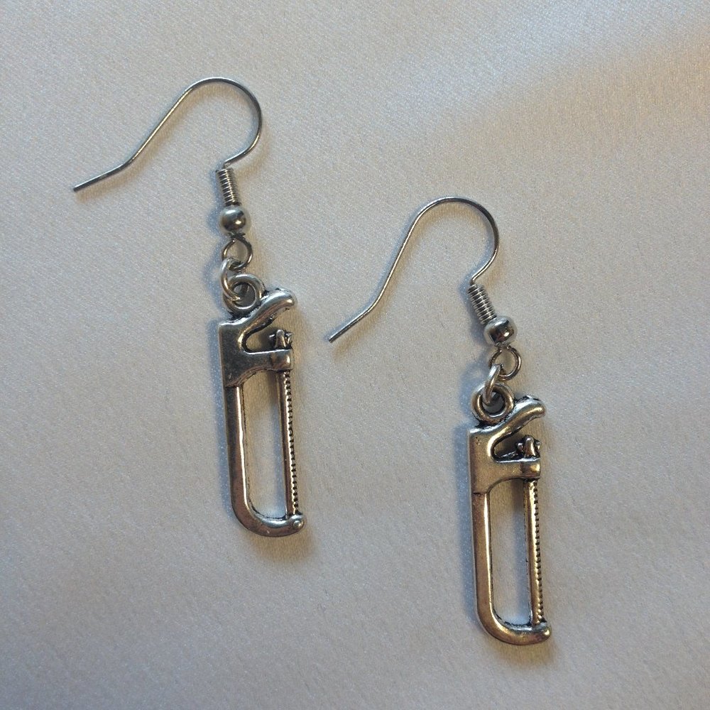 Hand-Saw Tool Earrings